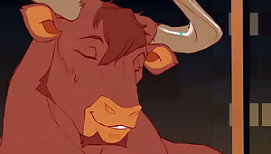 Wild sex with a sexy bull , Hard and rough sex